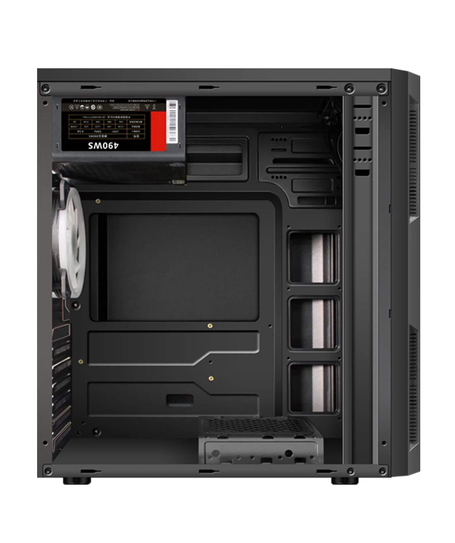 ATX Computer Case PC Gaming Computer Cases with Plastic Front Panel