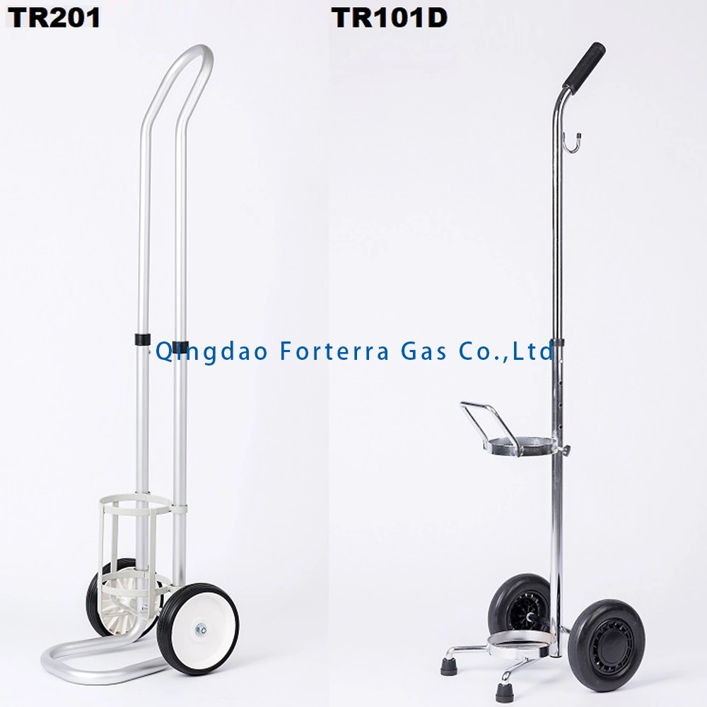 Oxygen Cylinder Trolley Stainless Steel Medical Oxygen Bottle Cart Gas Cylinders Cart for Hospital