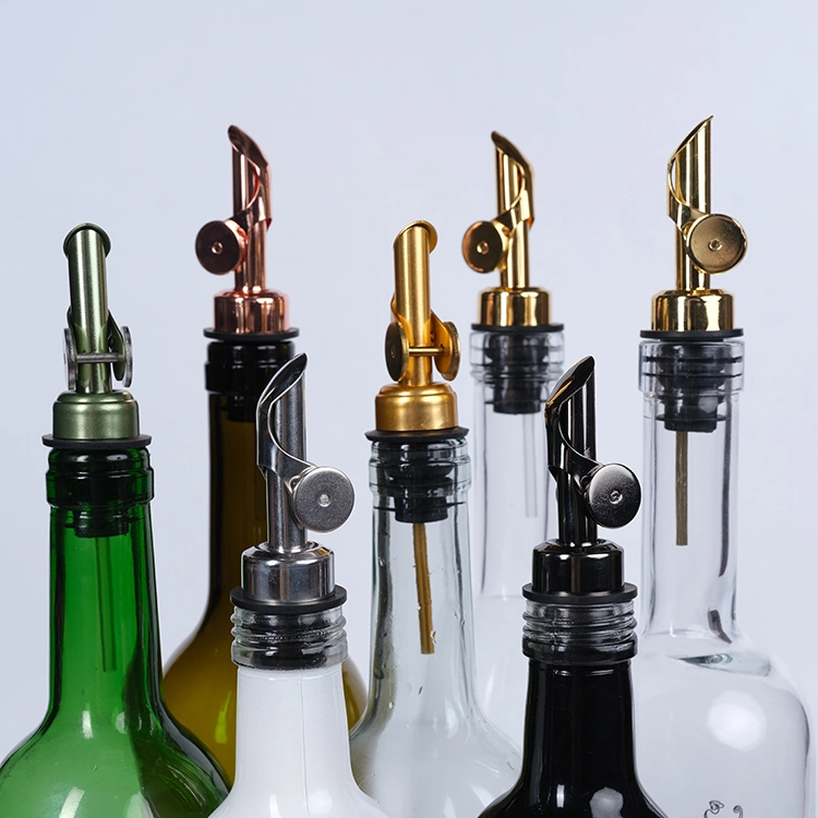 Top Grade Multifunction Wine Poures Weighted Stainless Steel Pourer for Alcohol Spouts Bottle