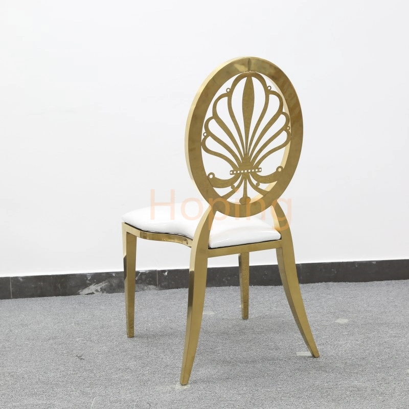 Modern Outdoor Wedding Event Party Furniture Folding Gold O Stainless Steel Dining Chair