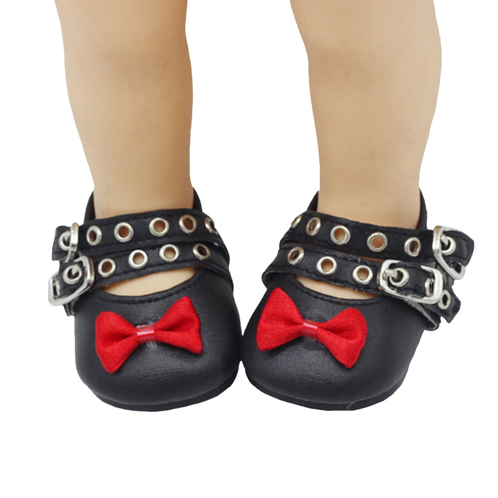 El color negro nuevo estilo de 18" 45cm American Girl Doll Shoes