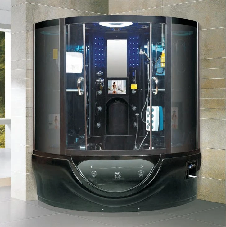 1500x1500mm vapeur avec une baignoire de massage sauna à vapeur humide salle de bain du sexe de luxe avec bain à remous cabine de douche de massage Case salle de vapeur