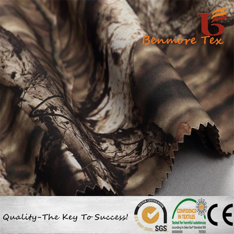 Compound Breathable Fabric/Tree Camouflage 4 Ways Spandex Fabric Bonded Polar Fleece