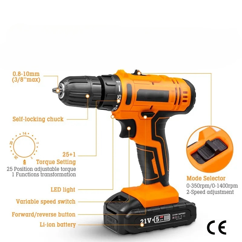 Ménage perceuse électrique boîte à outils Pistolet de foret