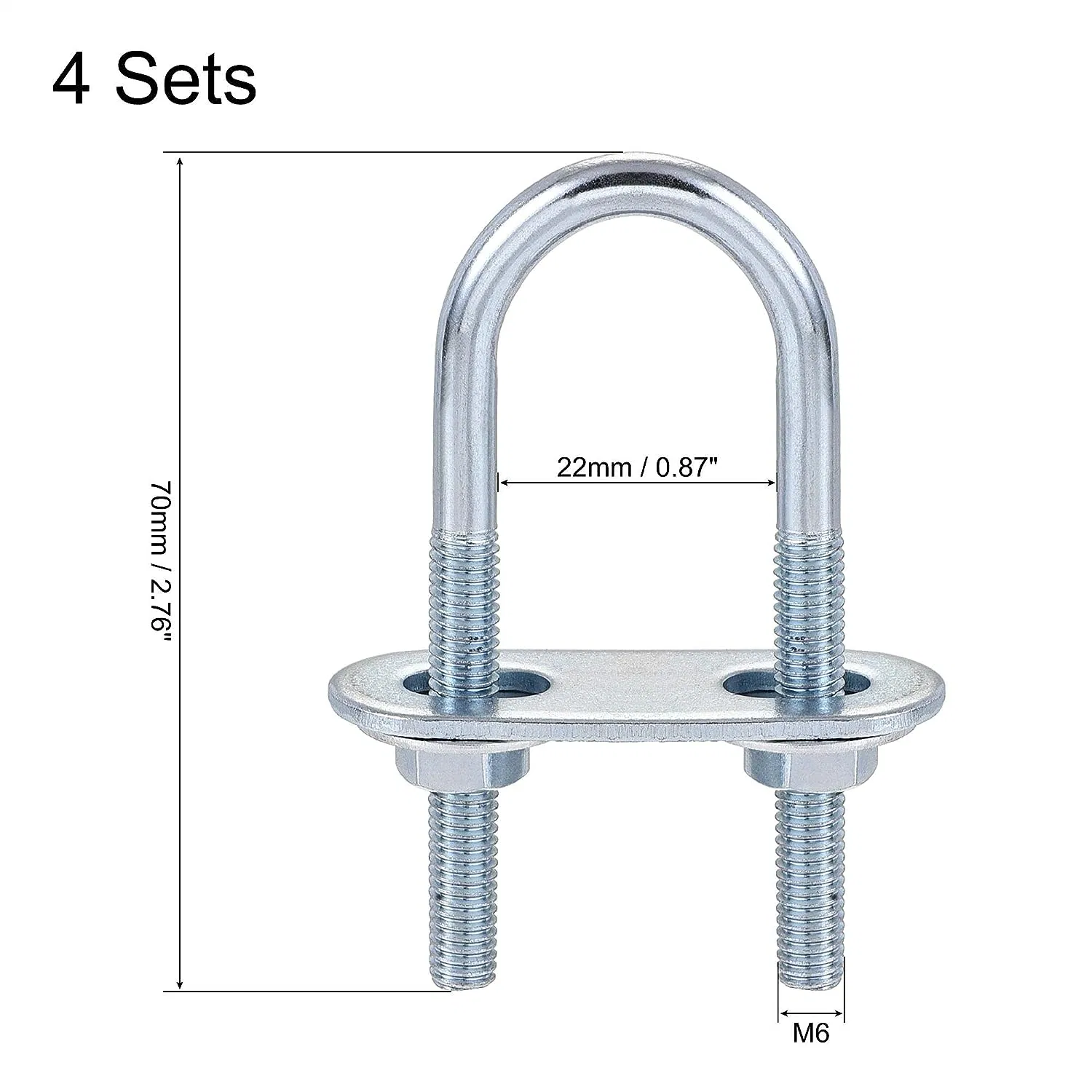 Round U-Boltswith Nut, Plate, Washer