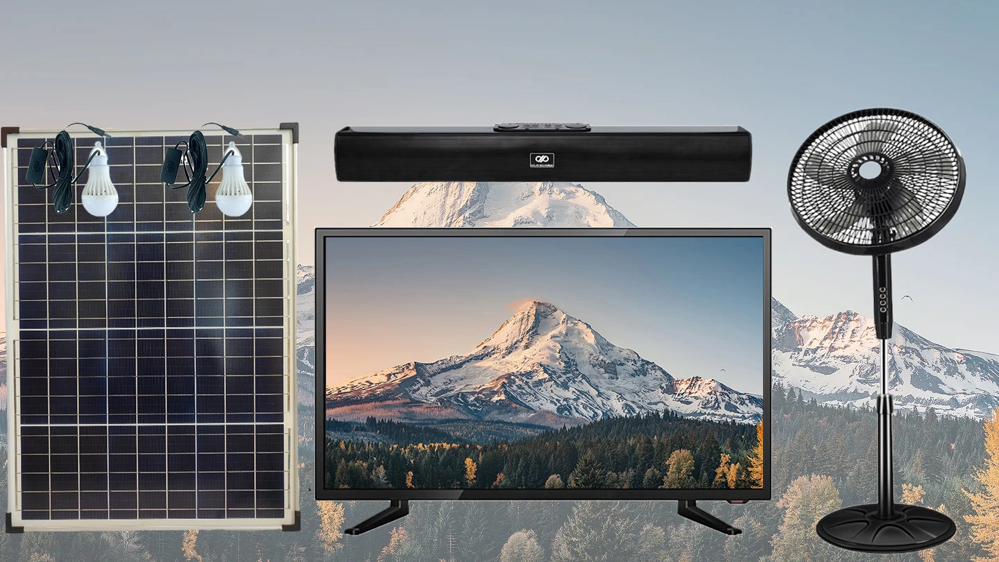 Solar Soundbar Home Lighting TV System New Energy Solar TV System Multi-Functional