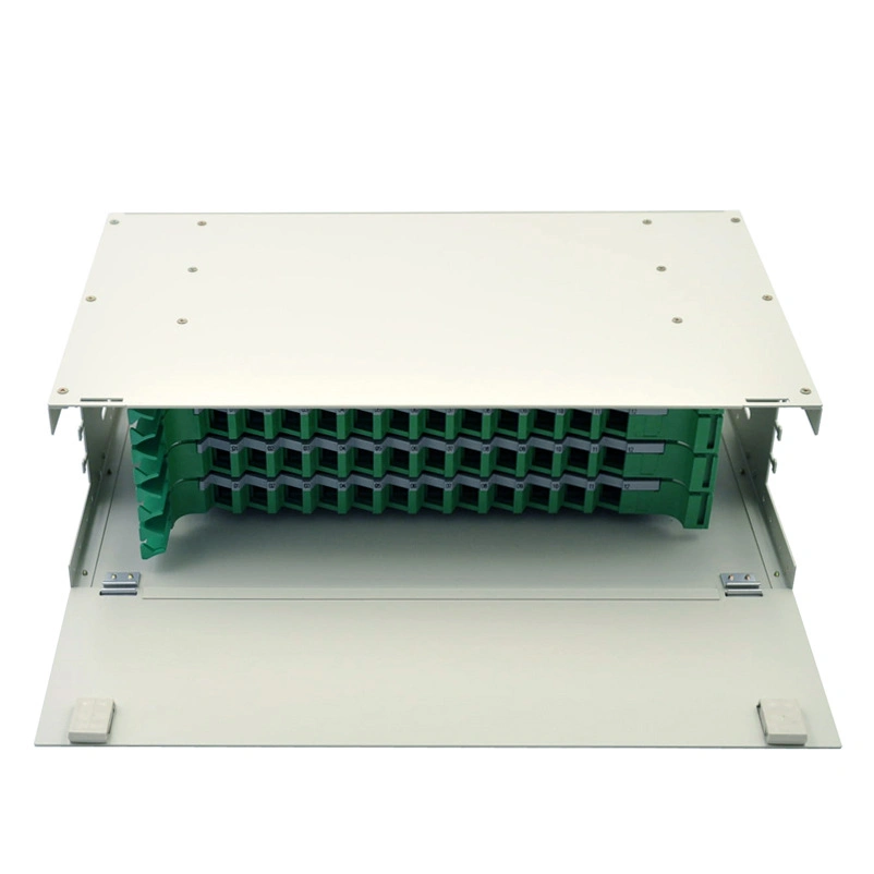 1U 19-inch 48 Core Optical Fiber Distribution Frame with Full Coupler and Optical Fiber Cable