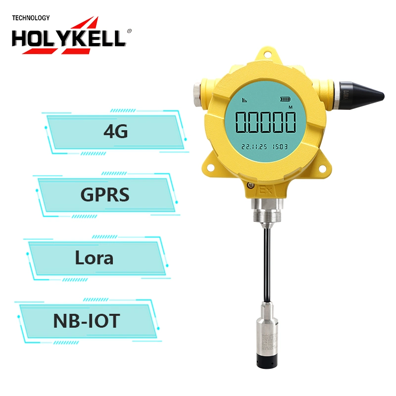 Holykell LCD Display 4G GPRS Wireless Nb-Iot Lora Water Liquid Level Sensor