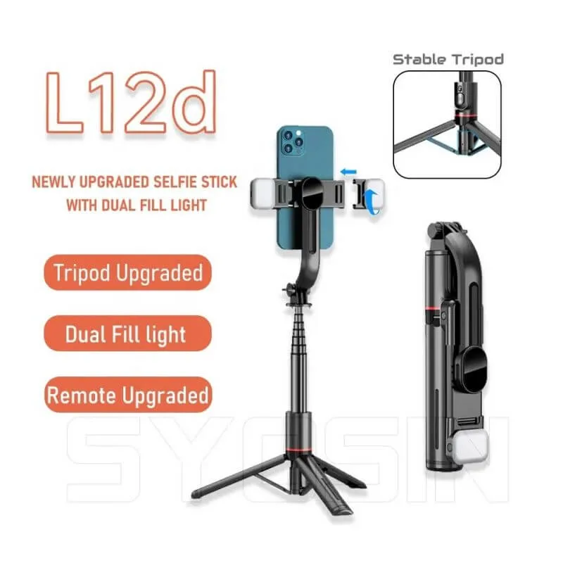 Front and Rear Fill Light Reinforcement Bracket Selfie Stick Tripod Bluetooth