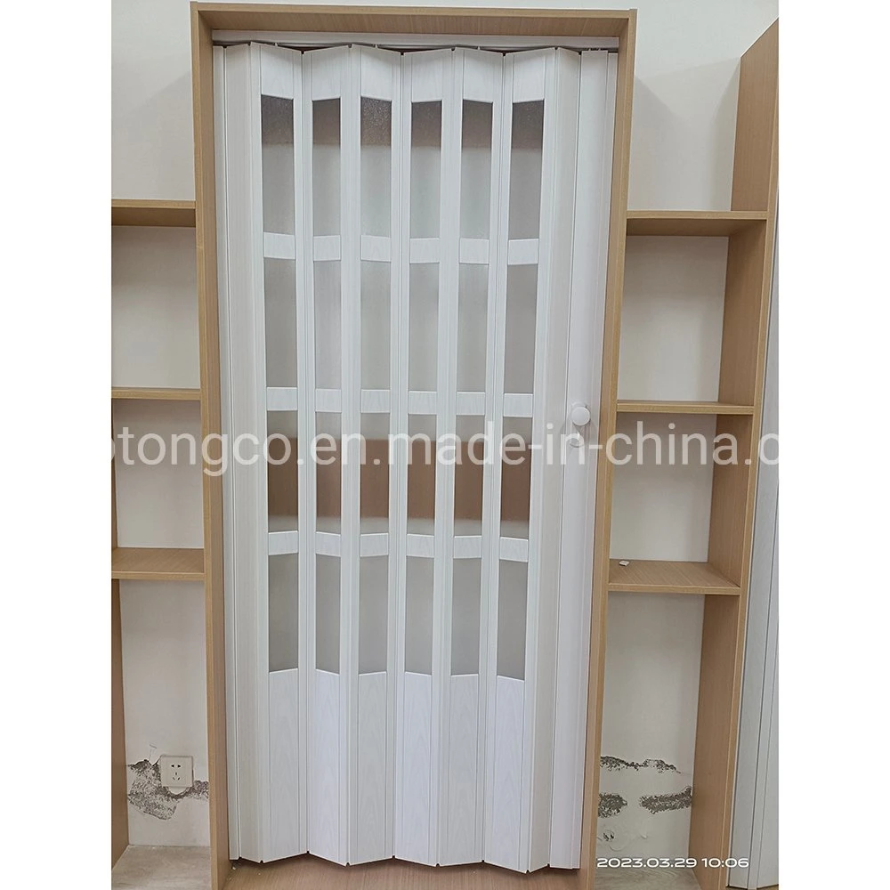 Habitación de PVC divisores horizontales de la prueba de fuego en forma de acordeón decoración interior puerta plegable con CE