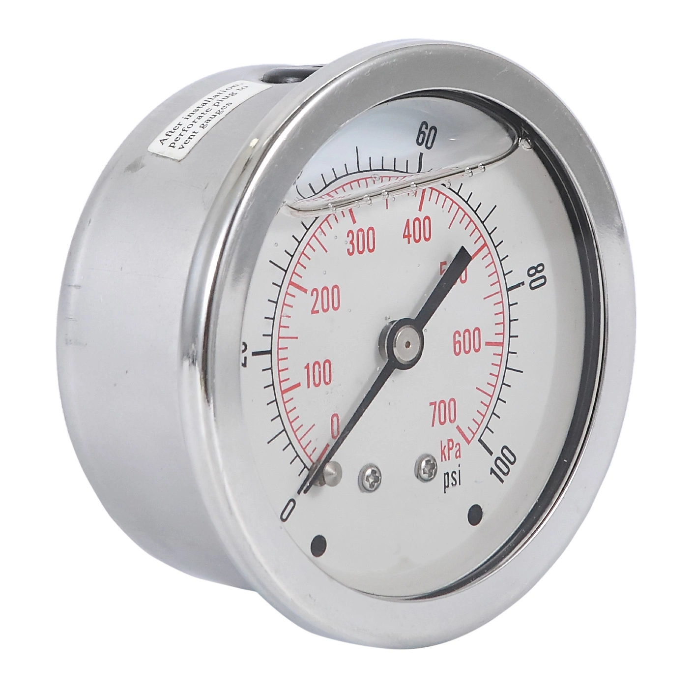 Pressure Gauge for Industrial Liquid Oil Filter/Filtration, Water Treatment Plant