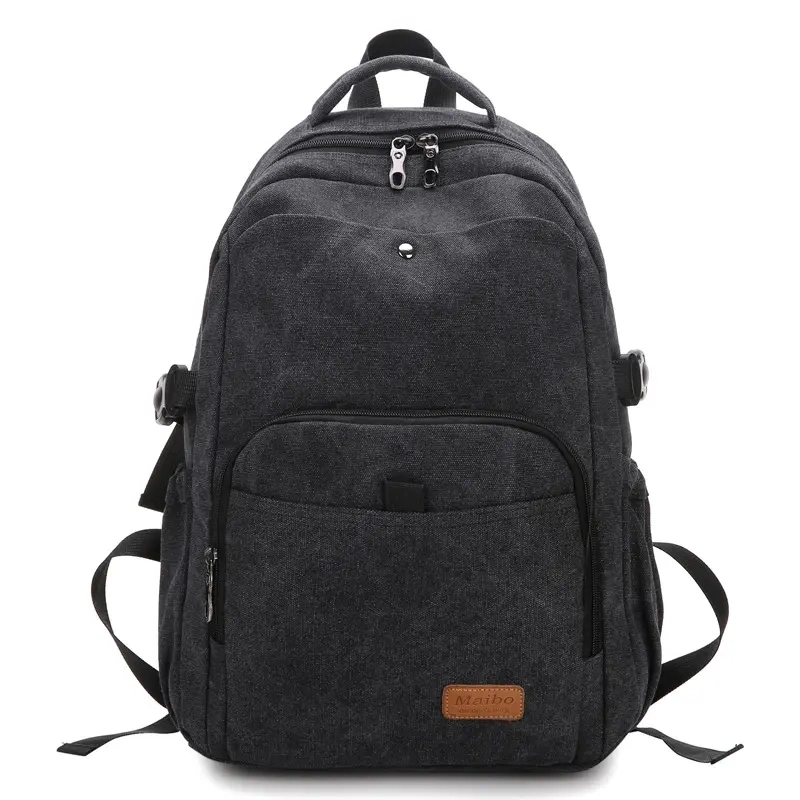 Casual Canvas Backpack Fashion Unisex School Backpacks Business Laptop Bag Large Capacity Travel Bags Male Bag