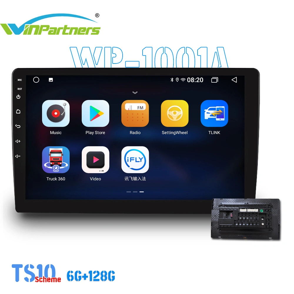 6G+128g 10-Zoll All-in-One-Automatenauto MP3 Player Bluetooth-Player Wp1001A