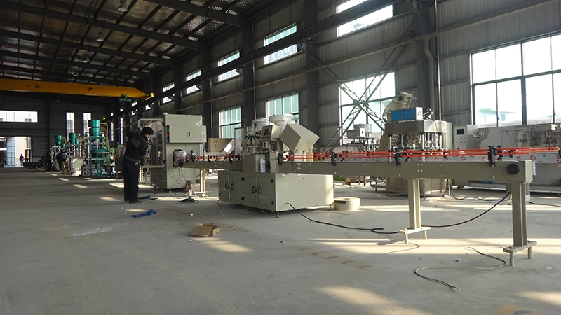 Automatic Caustic Alkali Caustic Flake Piece Bottle Filling Capping Line