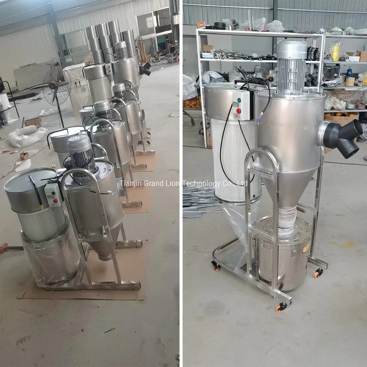 Food Grade 2200W Stainless Steel Dust Collector for Industrial Cleaning, Vacuum Cleaner