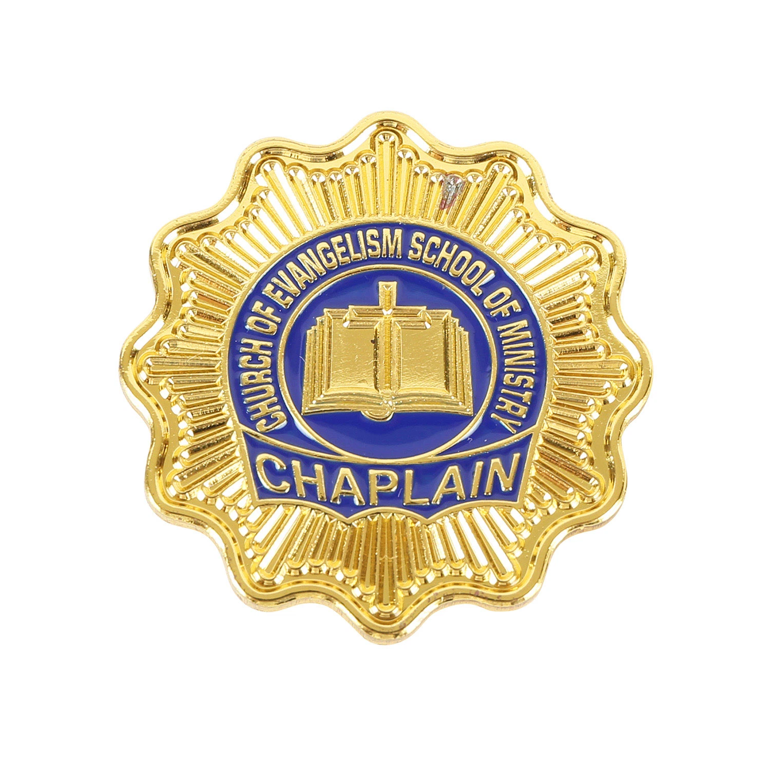 China New Custom Logo Metal Detective Officer Sheriff Security Military Army Police Medal Honor Magnetic Emblem Enamel Chaplain Public Safety Lapel Pin Badge