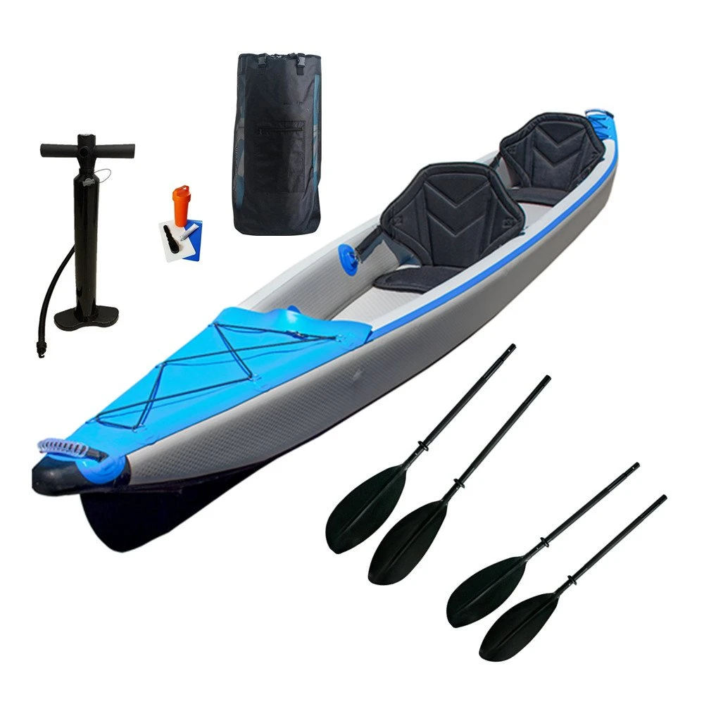 La máxima calidad de la familia de 2 personas Canoa plegable pesca kayak inflable personalizado