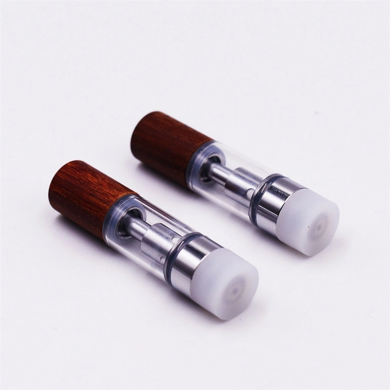 High quality/High cost performance Wood Drip Tip Ceramic Coil Atomizer 0.5/1ml Tank 510 Thread Empty Disposable/Chargeable Vape Pen Cartridge E-Cig