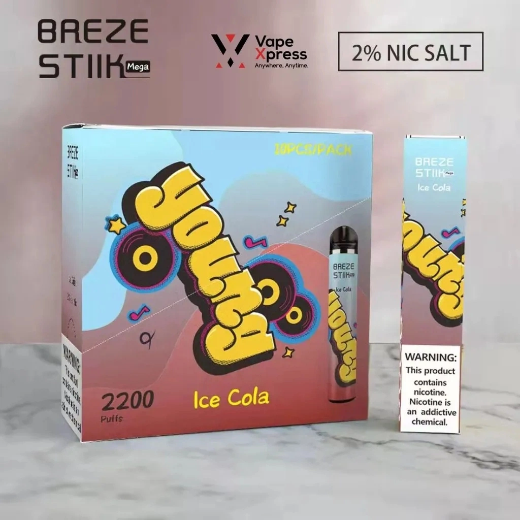 Оптом Breze Stiik Mega 2200 puffs одноразовый сигарет Vape E. Планка для пуха