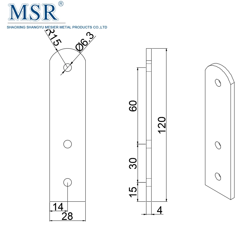 High quality/High cost performance 120mm 160mm Pivot Arm Plate 30series Aluminium Profile Aluminum Extrusion Part