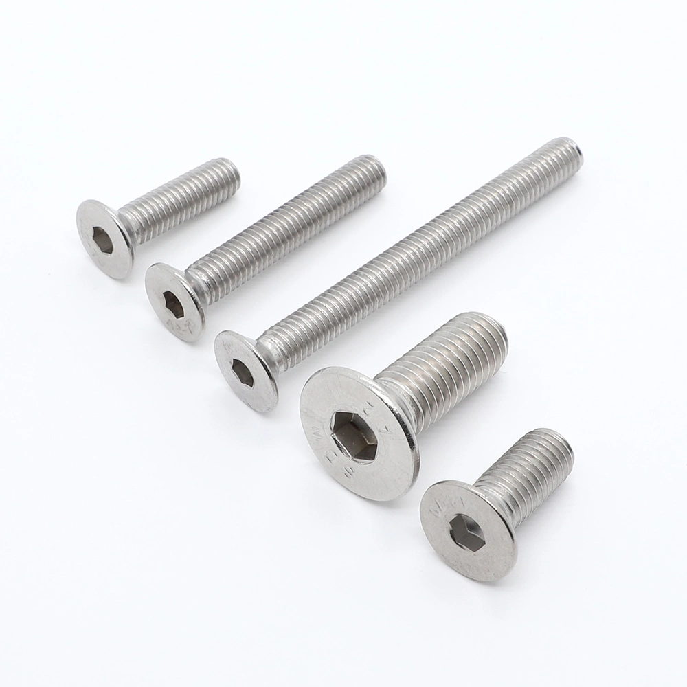 Stainless Steel DIN7991 Hexagon Socket Countersunk Head Cap Screws Hex Socket Flat Head Cap Screw Allen Bolts Csk Alloy Steel