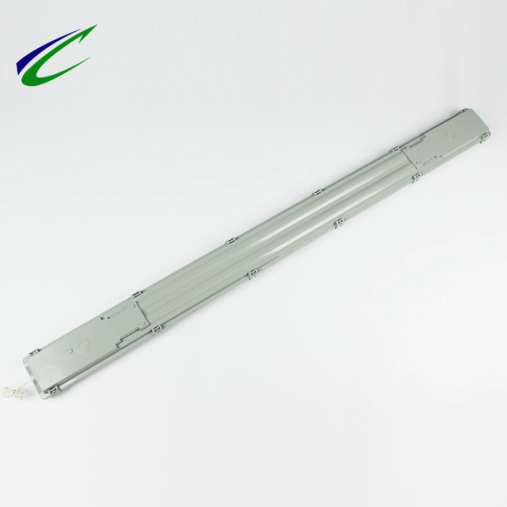 LED Triproof Fixtures with Two LED Tubes Waterproof Light Office Supermarket Storage Corridors Warehouse Car Parks Light Outdoor Wall Light