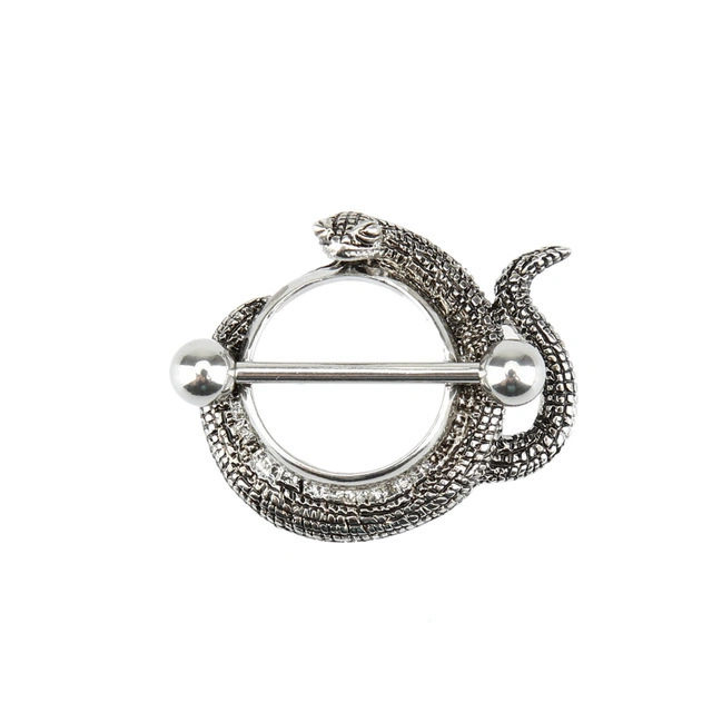 Snake Shape Nipple Rings for Women for Men