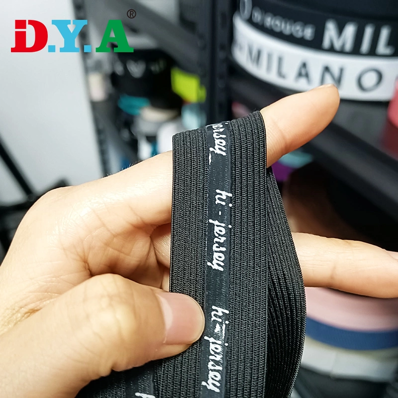 Customize Specification Non-Slip Knitted Elastic Band Printing Nylonsilicone Gripper Elastic for Clothing