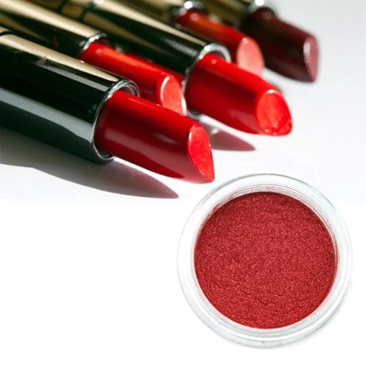 La base de óxido de hierro Eyeshadow Lipgloss de pigmento rojo sangre Pearl