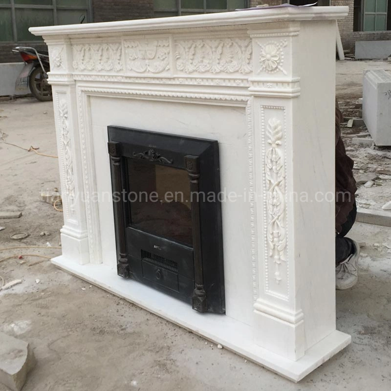 Beige Marble Fireplace Surrounds, Electric Fireplace, Outdoor Marble Fireplace