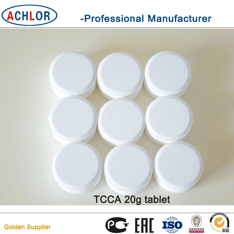 Industrial Disinfectant Bleaching Agent 90% Powder Granular Tablets TCCA