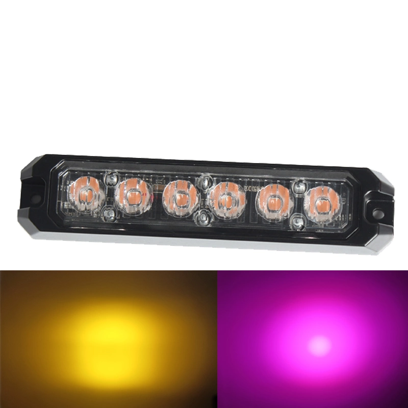 5 pulgadas de ultraligero 18W luz estroboscópica LED ámbar, violeta, luces de emergencia para el coche Semi-Truck equipo contra incendios