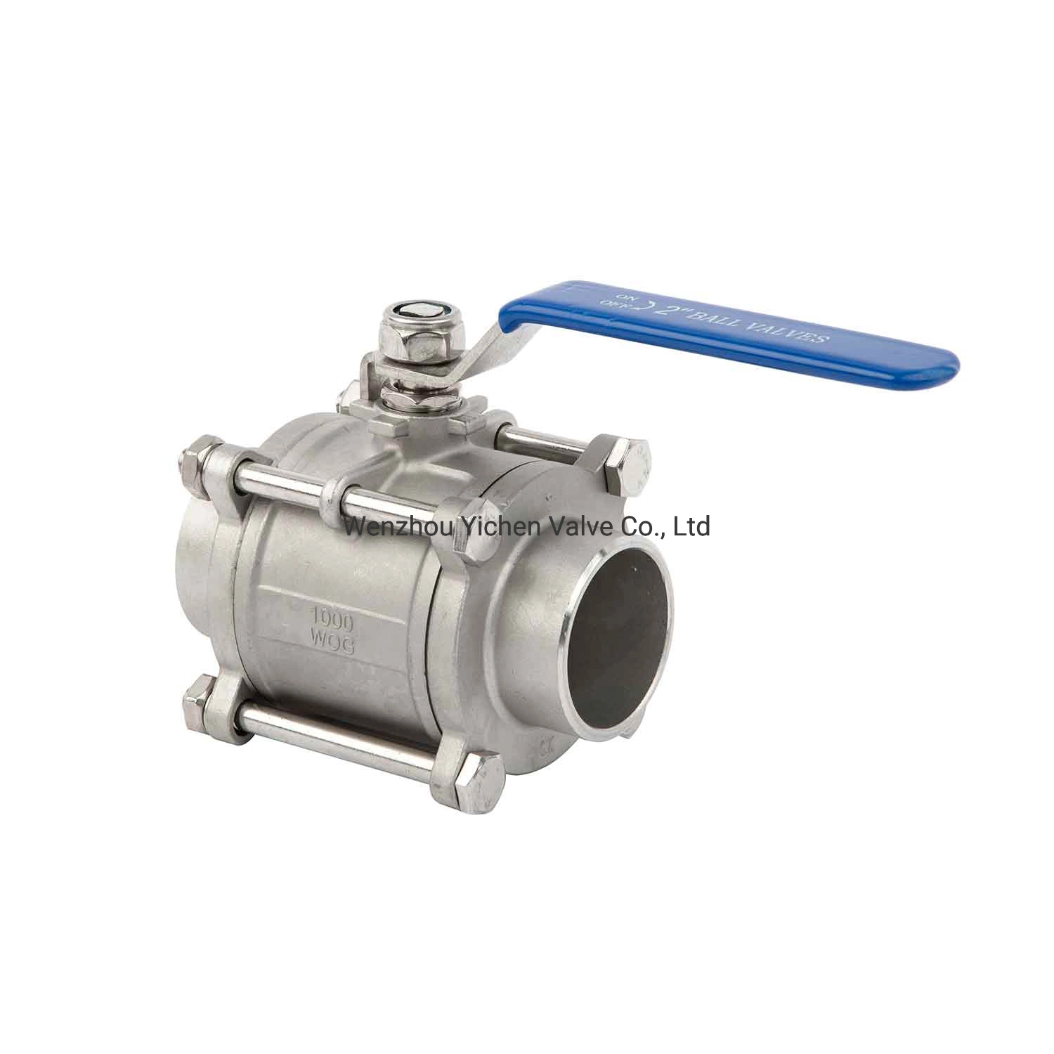 316L Low-Carbon Stainless Steel Three-Piece Threaded Ball Valve