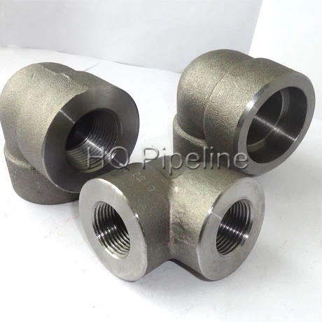 Stainless & Carbon Steel ANSI B16.11 Threaded Pipe Fittings Forged 90 Degree Thread Elbows