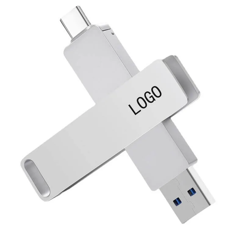 OTG Type-C Swivel USB Flash Drive 3.0 USB Storage Custom Logo Available