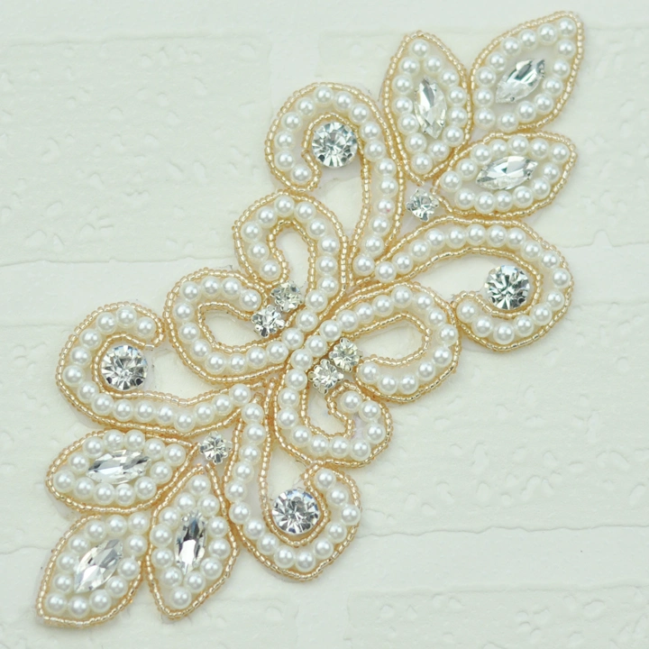 Wholesale Beaded Rhinestone Applique Fashion Wedding Accessories