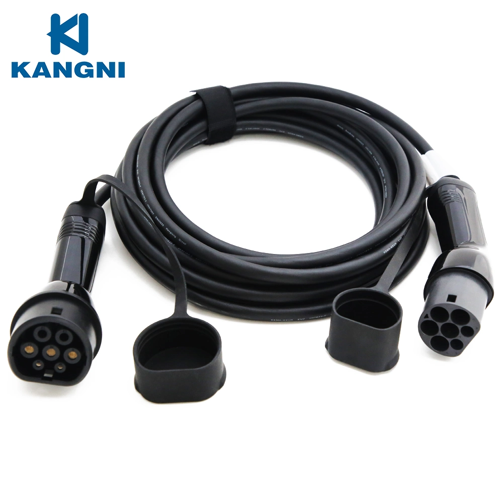 Kangni EV Pistola de carga tipo2A62196 IEC Tipo2 32AMP 7kw modelo de CA3 Cable del cargador de Conector de batería de coche