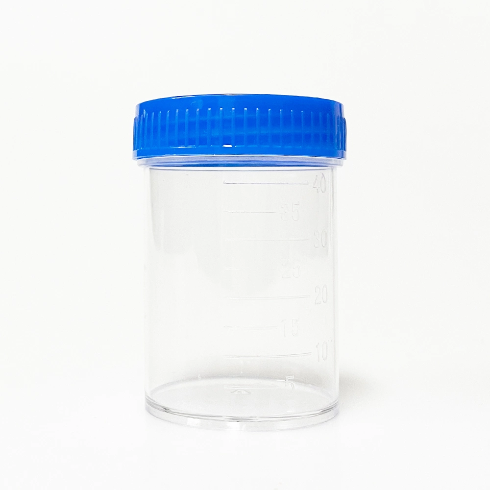 Urine Container Medical Disposable PP Specimen Cup 40ml 60ml Plastic Container