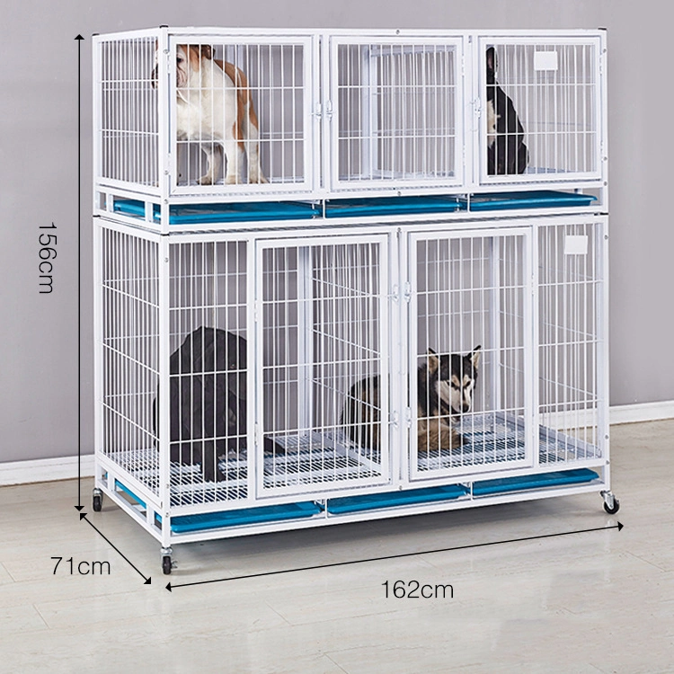 PET Clinic cage chien Maison d'animaux médical acier inoxydable Cage à oiseaux