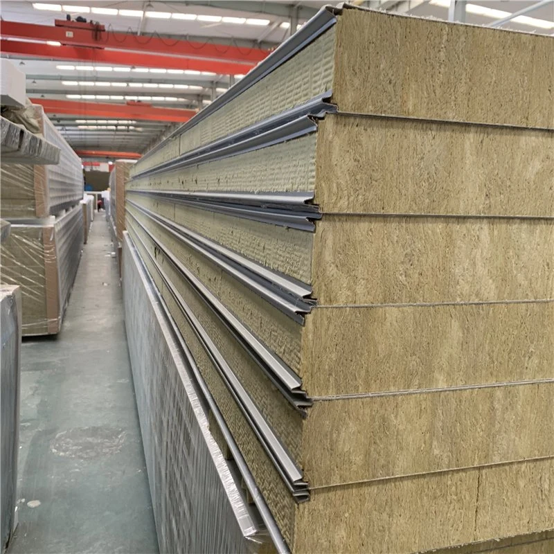 Fire Resistant Rockwool Sandwich Panel Mineral Wool Composite Rock Wool Insulation Board