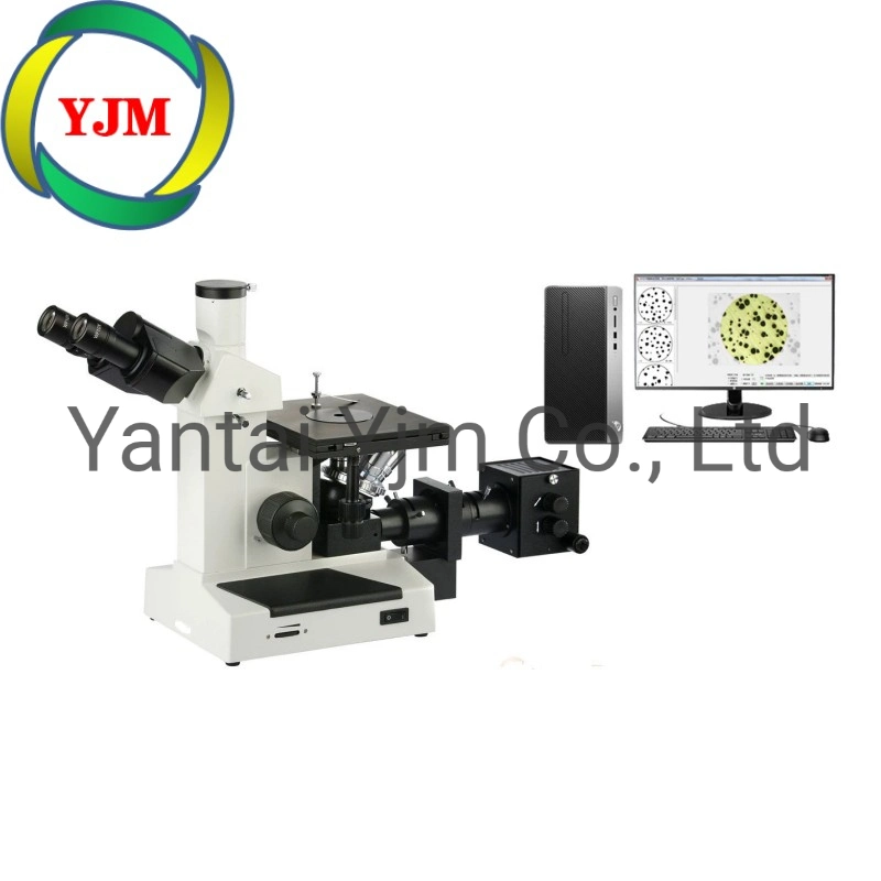 4xc-W Computer Type High Precision Metalloscope with Image System, Inverted Metallographic Microscope with Three - Eye, Binocular Canister