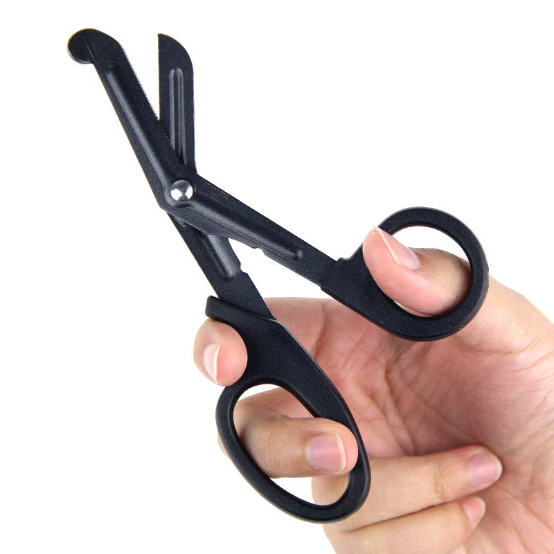 Medical Laser Bandage Shears with Window Breaker Bandage Scissors