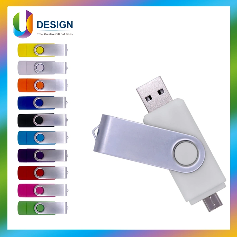 32GB 64GB 128GB Colorful Twist OTG Type USB 2.0 Pen Drive Swivel Plastic USB Flash Drive