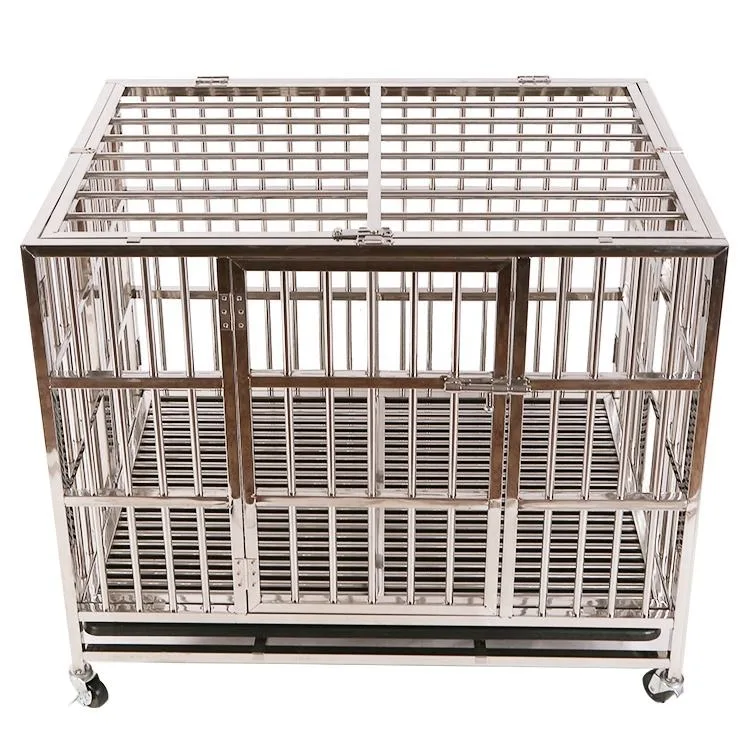 Manufacturer Wholesale/Supplier Stainless Steel Metal Large Small Foldable Cheap Dog House Pet Cages, Carriers