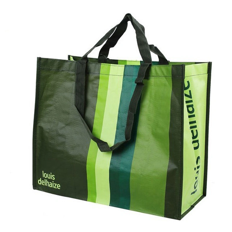 Promoción mayorista de abarrotes supermercados reutilizables personalizado TNT Tote el PP no tejido laminado Bolsa de compras