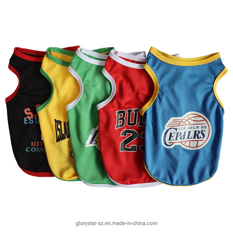 Summer Pet Breathable Basketball Vest Clothes Dog Sport Jersey