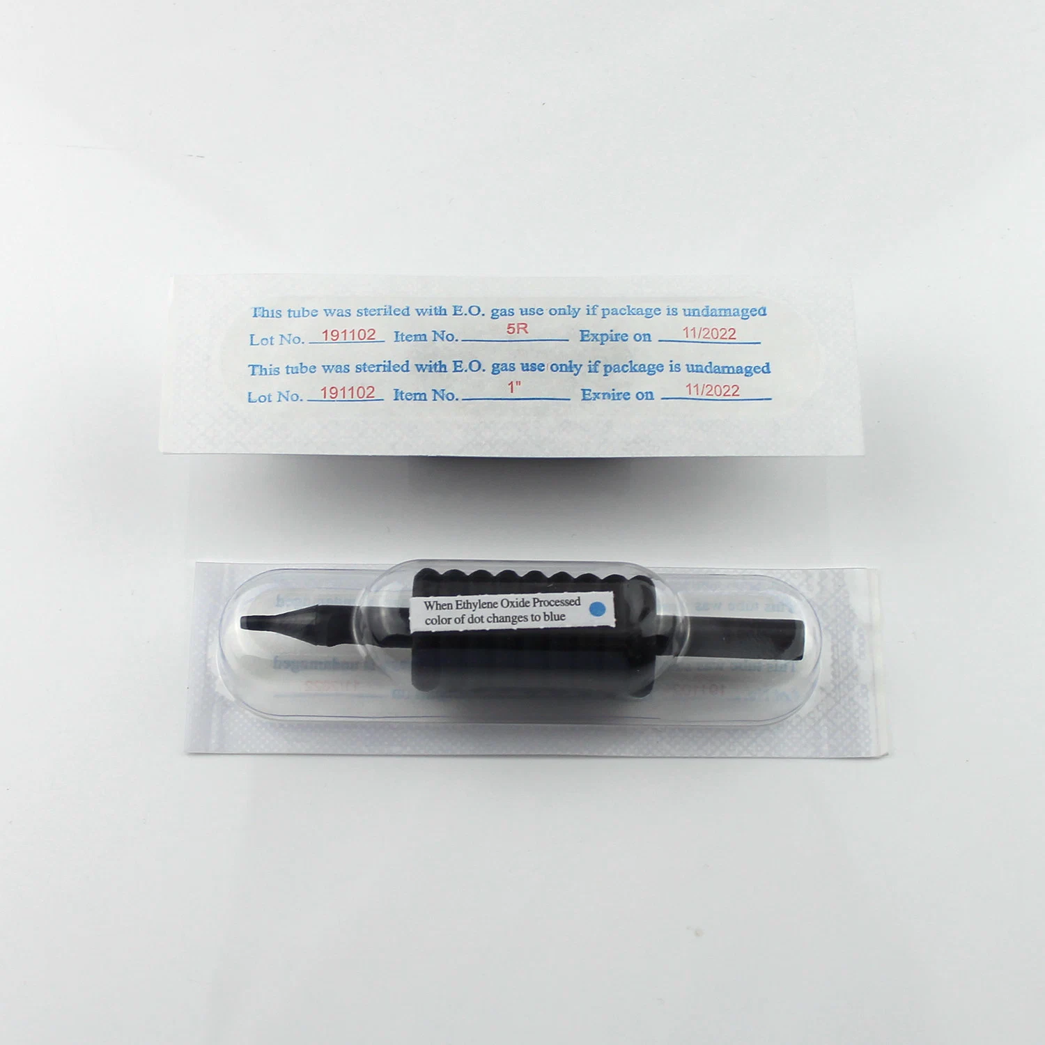 Tattoo New Disposable 5r Black Rubber Grips Transparent Tip Tube