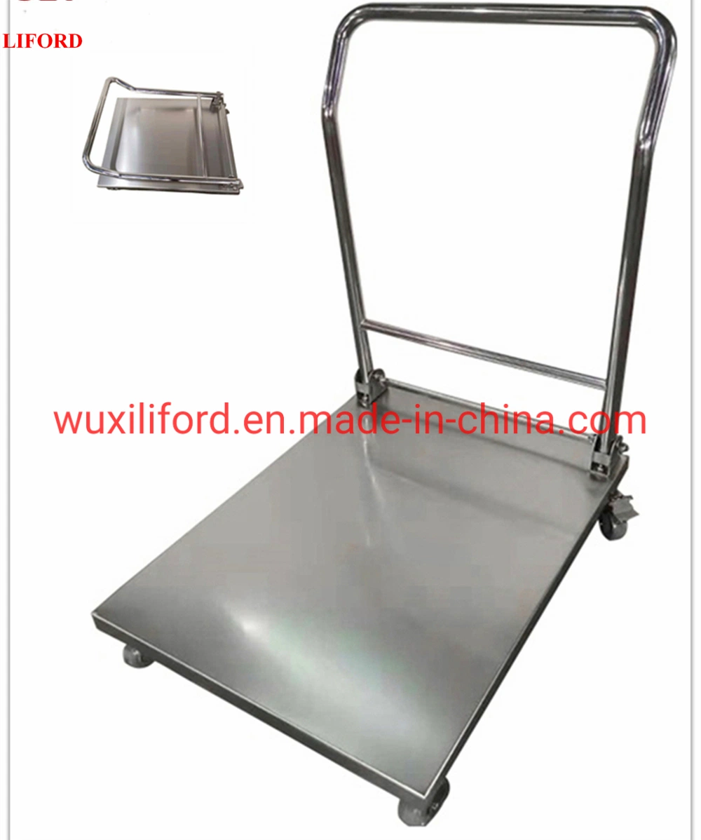 400kgs Conventional Stainless Platform Folding Hand Truck Carts for Warehouse