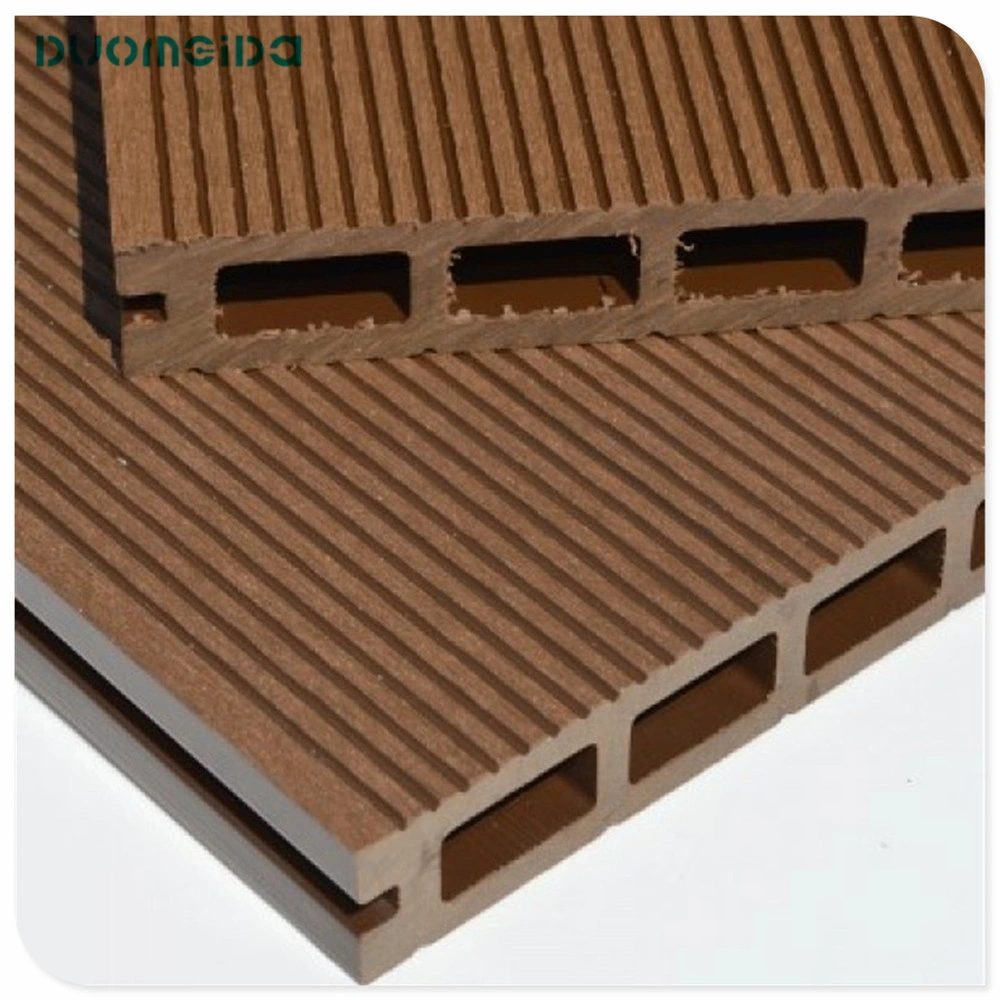 Nouveau WPC Decking solide de ponçage WPC Decking Conseils Composite avec rainure WPC Decking de plein air solides des revêtements de sol