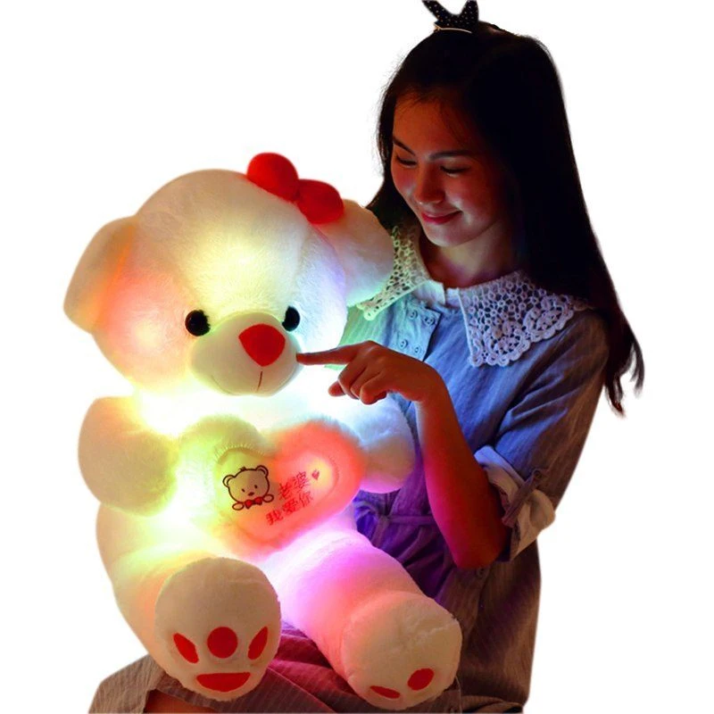 Kids Birthday Gift LED Flashing Light Teddy Bear Plush Toy